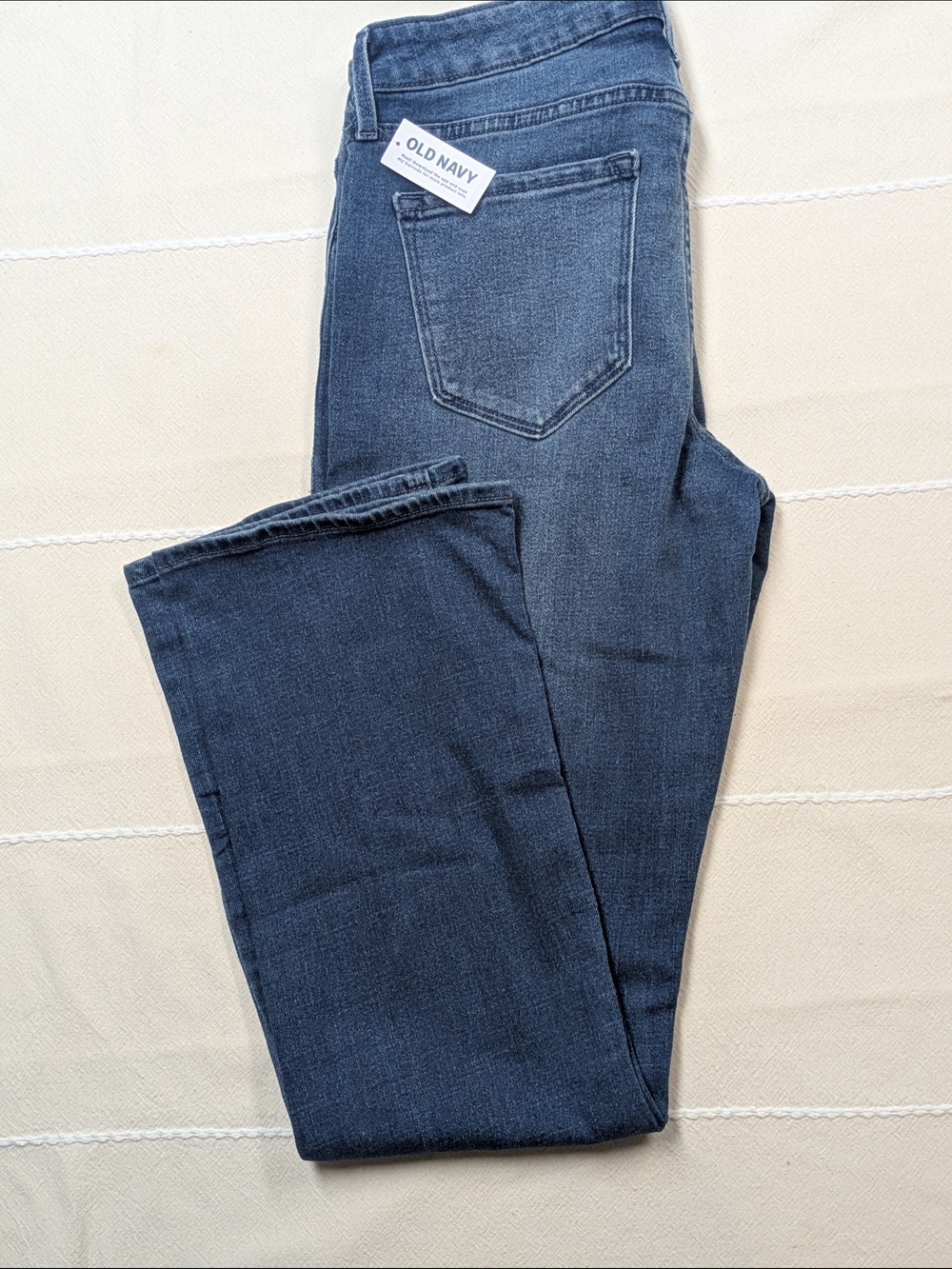 Womens Old Navy Straight Leg Wow Mid Rise Denim Jeans Size 10 NWT